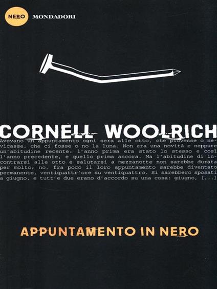 Appuntamento in nero - Cornell Woolrich - copertina