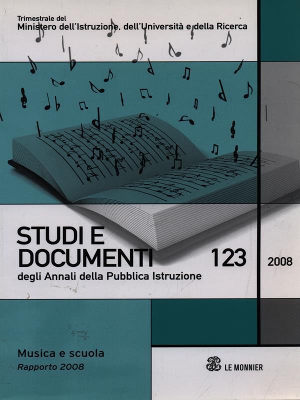 Studi e documenti degli Annali della Pubblica Istruzione 123/2008