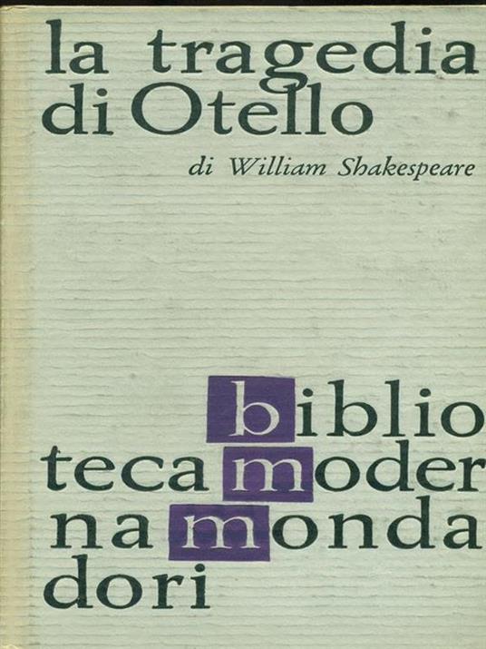La  tragedia di Otello - William Shakespeare - copertina