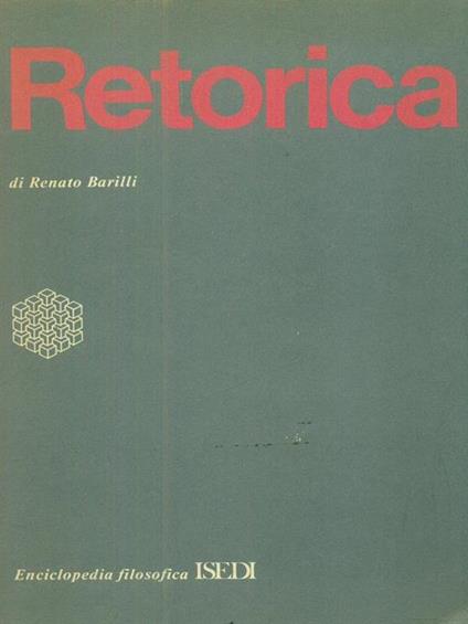 Retorica - Renato Barilli - copertina