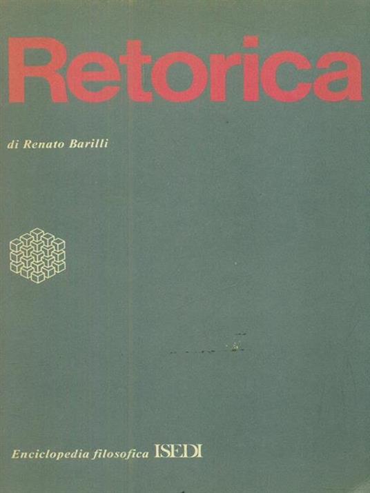 Retorica - Renato Barilli - copertina