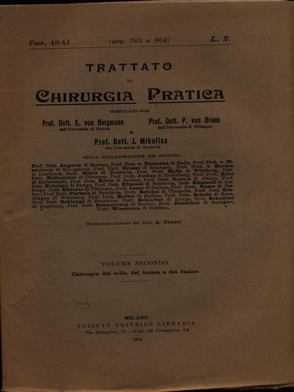 Trattato di chirurgia pratica fasc. 40-41
