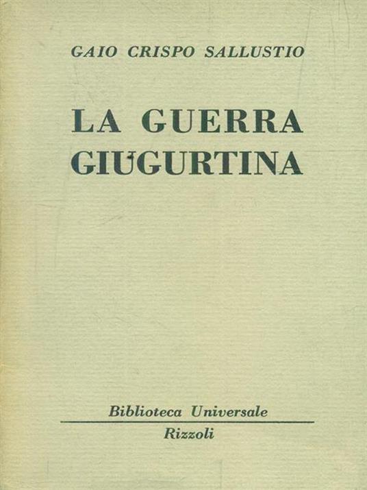 La guerra giugurtina - C. Crispo Sallustio - copertina