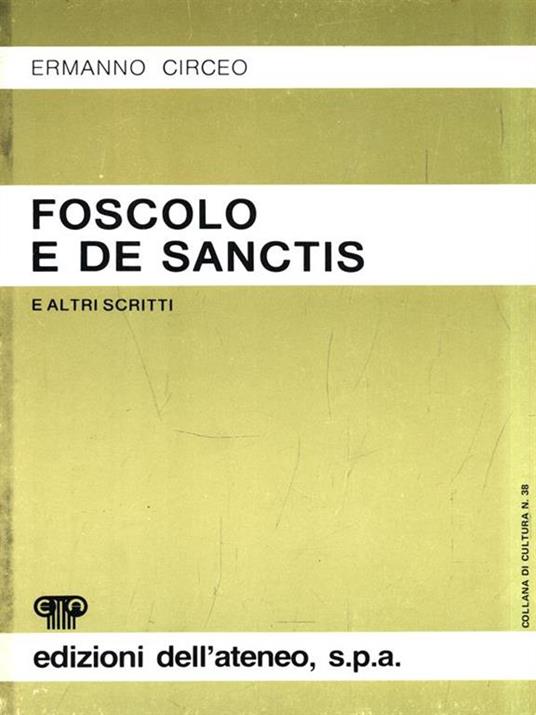Foscolo e de Sanctis - Ermanno Circeo - copertina