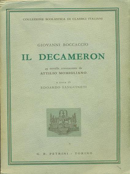 Il Decameron - Giovanni Boccaccio - copertina