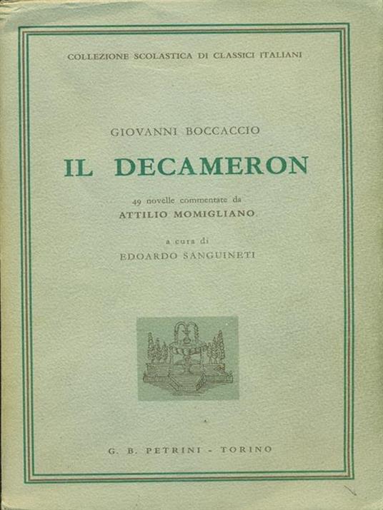 Il Decameron - Giovanni Boccaccio - copertina