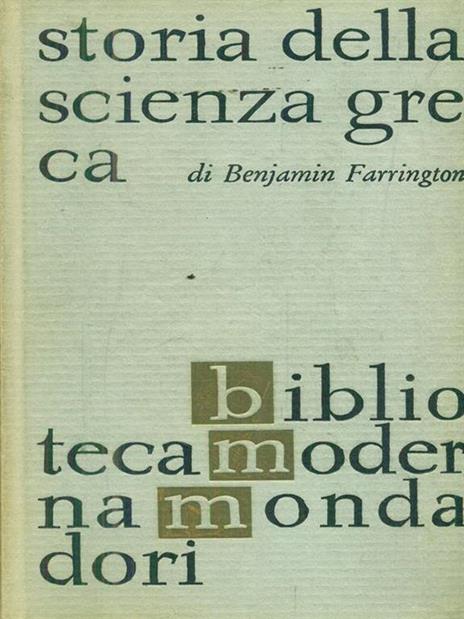 Storia della scienza greca - Benjamin Farrington - 3