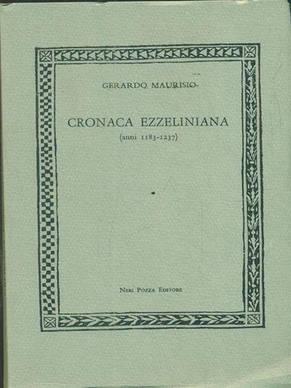 Cronaca ezzeliniana (anni 1183-1237) - copertina