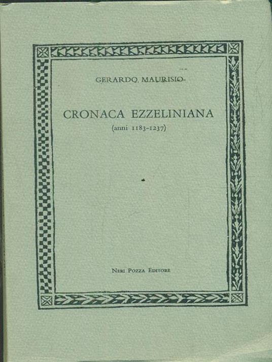 Cronaca ezzeliniana (anni 1183-1237) - copertina