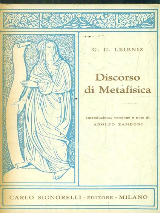 Discorso di metafisica - Gottfried W. Leibniz - copertina