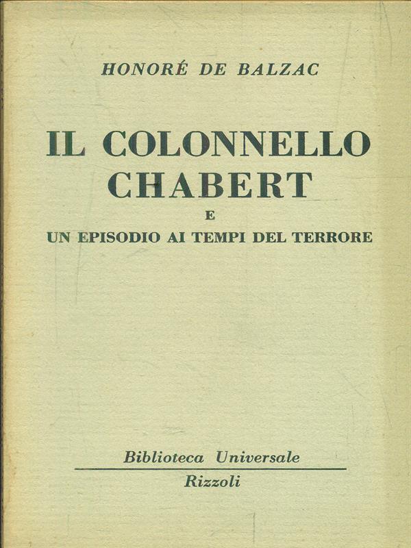 Il colonnello chabert e un episodio ai tempi del terrore