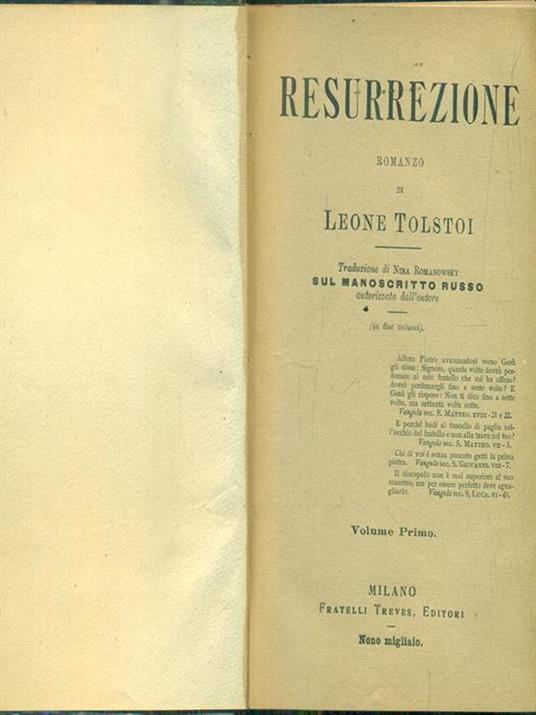 Resurrezione - Lev Tolstoj - copertina
