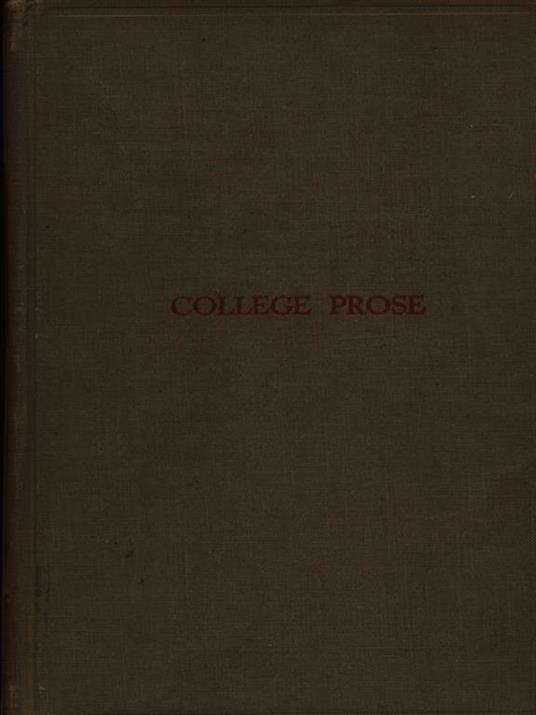 College prose - copertina