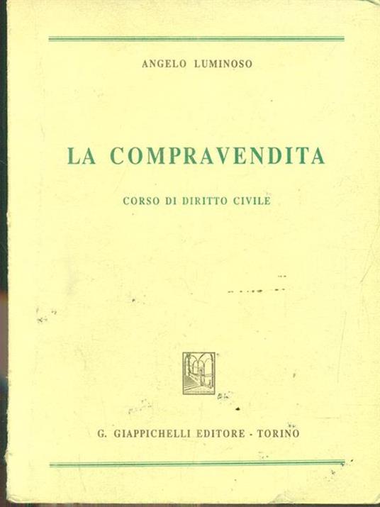 La compravendita - Angelo Luminoso - copertina