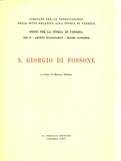 S. Giorgio di Fossone - copertina