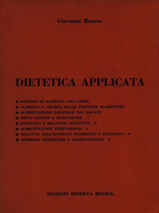 Dietetica applicata - Giovanni Romeo - copertina