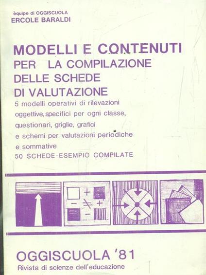 Modelli e contenuti per la compilazione delle schede di valutazione - copertina