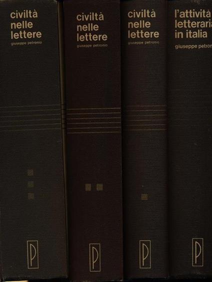 Civiltà nelle lettere. L'attività letteraria in Italia 4vv - Giuseppe Petronio - copertina