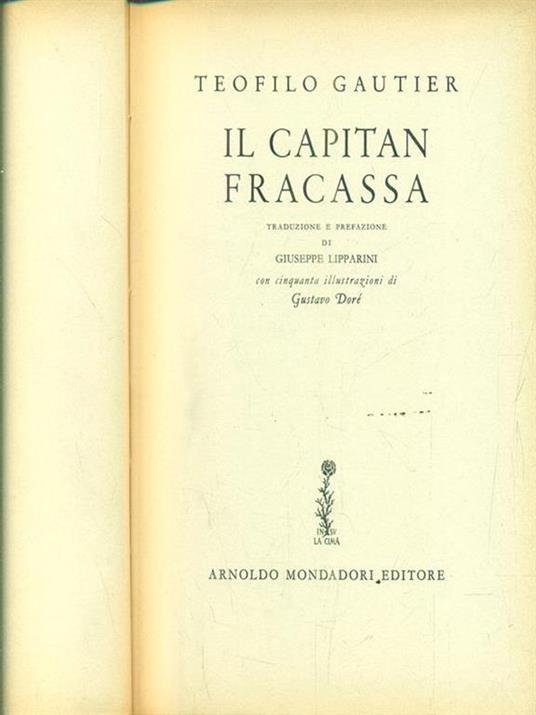 Il capitan Fracassa - Théophile Gautier - copertina