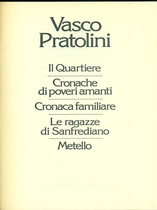 Romanzi di Vasco Pratolini - Vasco Pratolini - 2