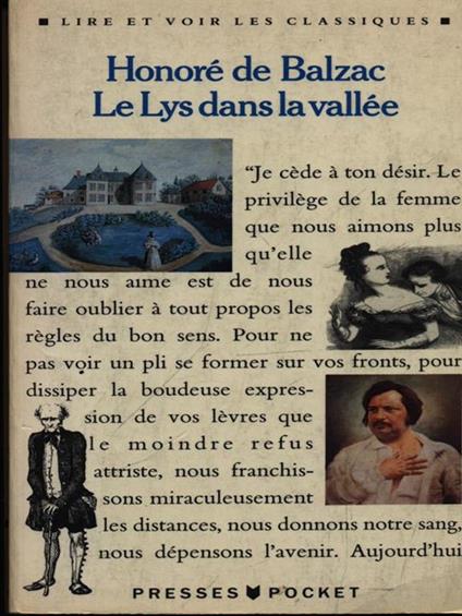 Le lys dans la vallee - Honoré de Balzac - copertina