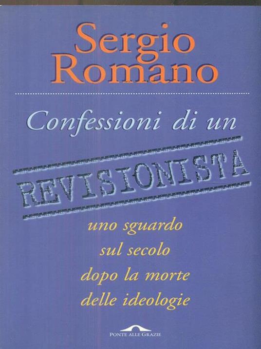 Confessioni di un revisionista - Sergio Romano - copertina