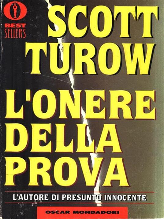 L' onere della prova - Scott Turow - copertina