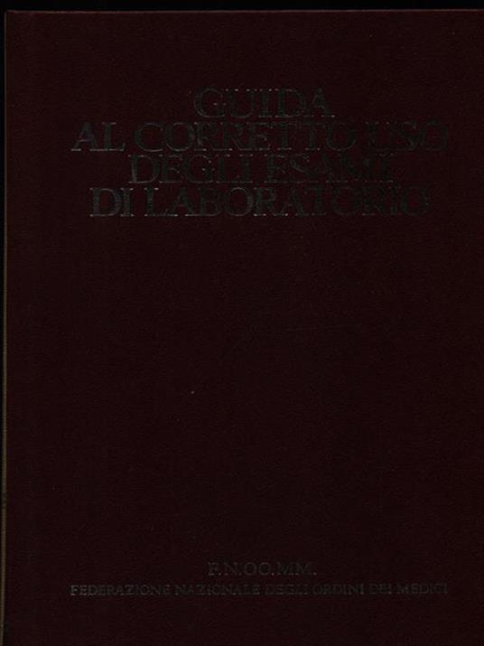 Guida al corretto uso degli esami di laboratorio - copertina