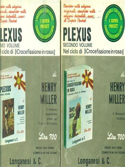 Plexus. 2 volumi - Henry Miller - copertina