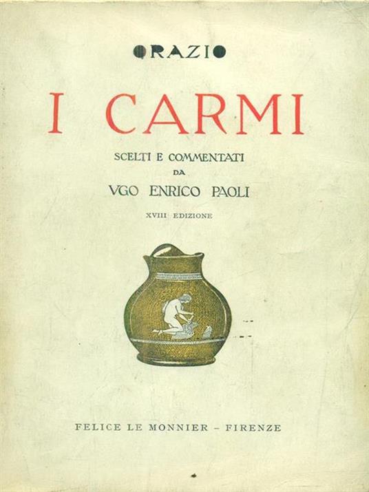 I carmi - Q. Flacco Orazio - copertina