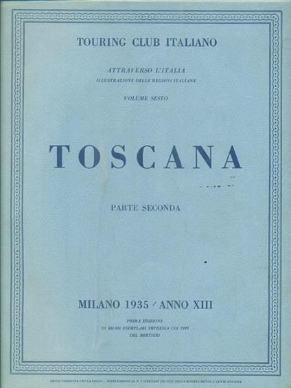Toscana. Parte seconda - copertina