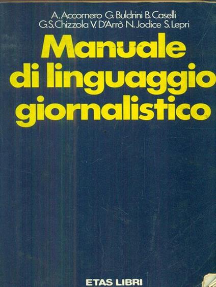 Manuale di linguaggio giornalistico - copertina