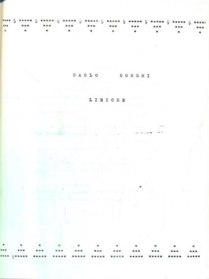 Liriche - Carlo Borghi - copertina