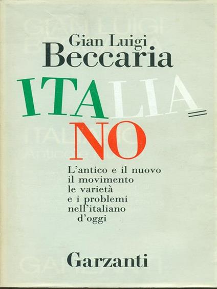 Italiano - Gian Luigi Beccaria - copertina