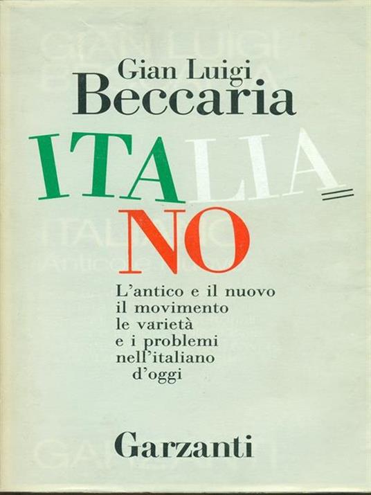 Italiano - Gian Luigi Beccaria - copertina