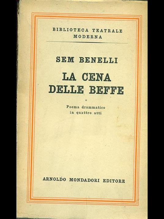 La cena delle beffe - Sem Benelli - copertina