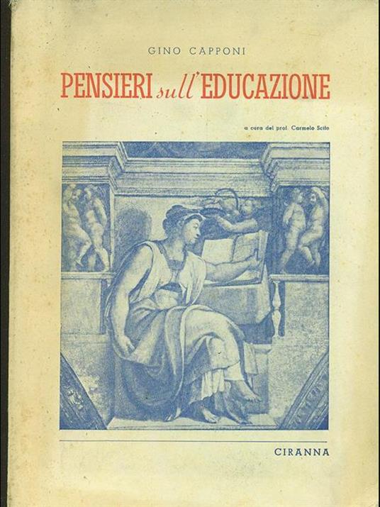 Pensieri sull'educazione - Gino Capponi - copertina