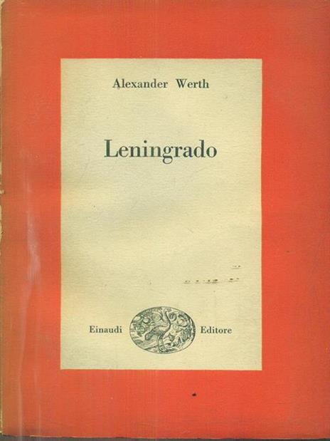 Leningrado - Alexander Werth - copertina