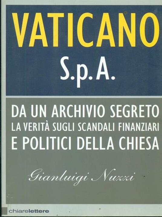 Vaticano Spa - Gianluigi Nuzzi - copertina