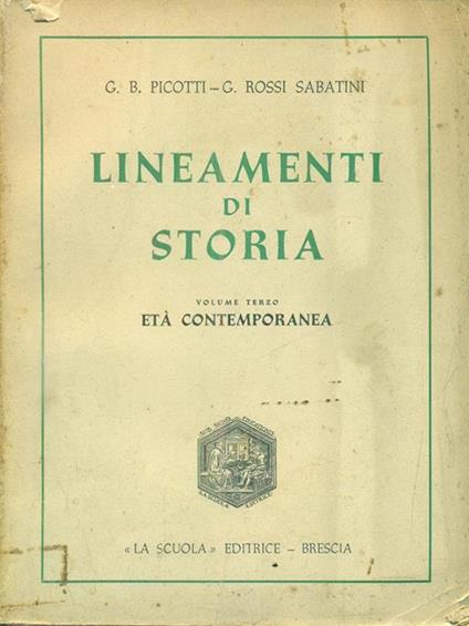 Lineamenti di storia. Volume terzo - copertina