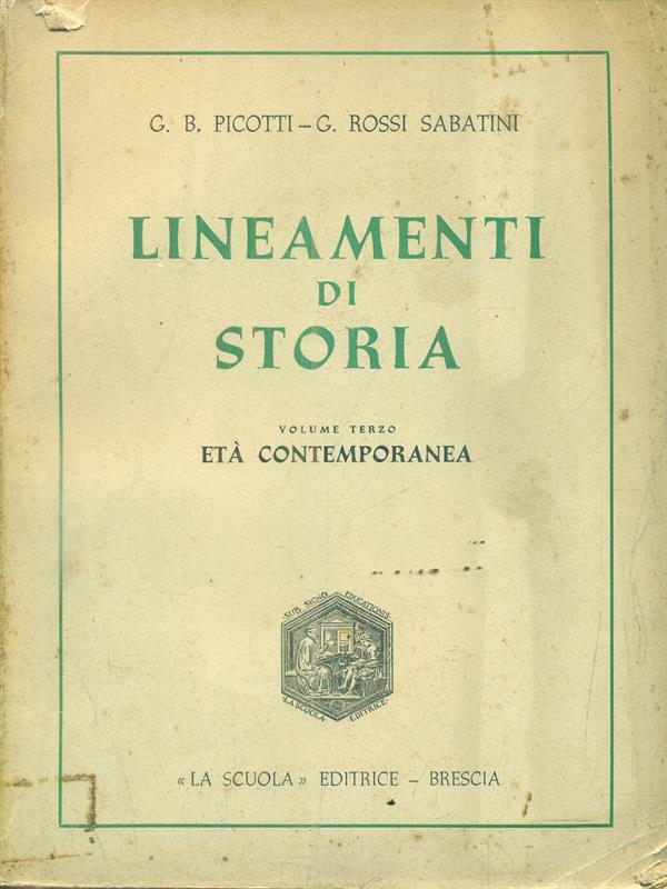 Lineamenti di storia. Volume terzo