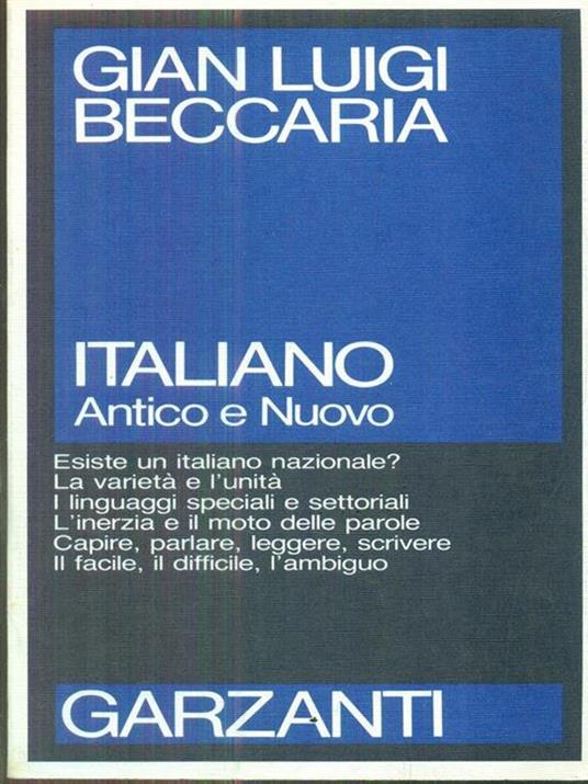 Italiano - Gian Luigi Beccaria - copertina