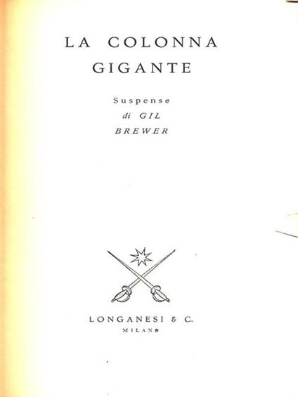 La colonna gigante - Gil Brewer - copertina