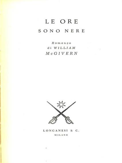 Le ore sono nere - William McGivern - copertina