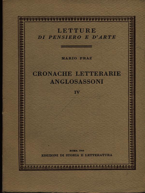 Cronache letterarie anglosassoni