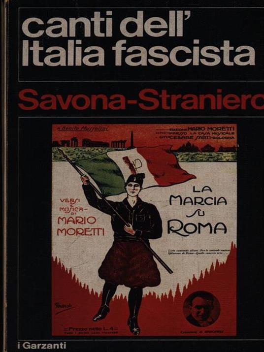 I canti dell'Italia fascista - A.V. Savona - copertina