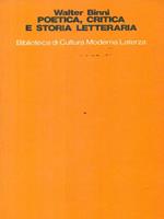 Poetica critica e storia letteraria