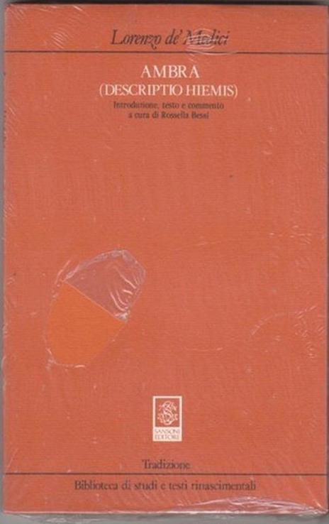Ambra (descriptio hiemis) - Lorenzo de' Medici - copertina