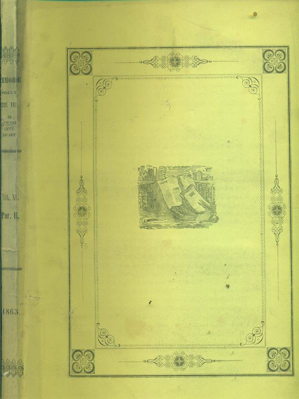 Memorie del RIstVeneto di Scienze Lettere ed Arti VolXI Parte II