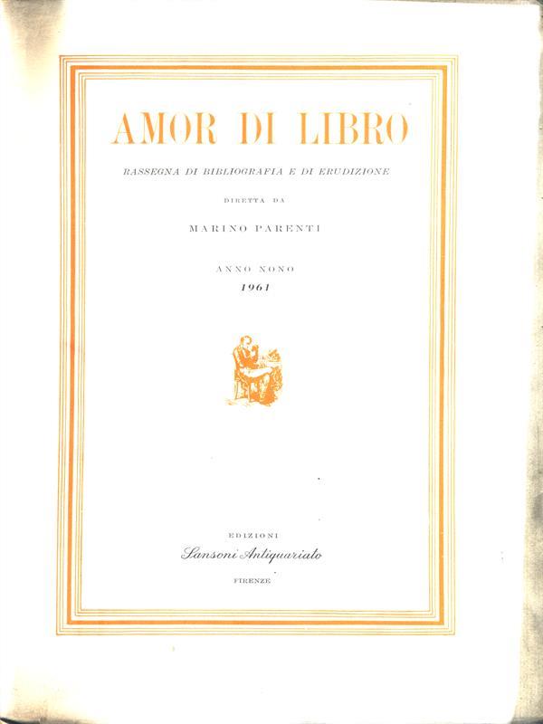 Amor di Libro. Anno nono 1961